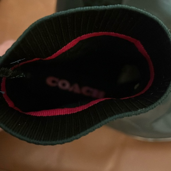 COACH JADE Millie Rain Booties Sig C Knit NWT - Picture 8 of 11